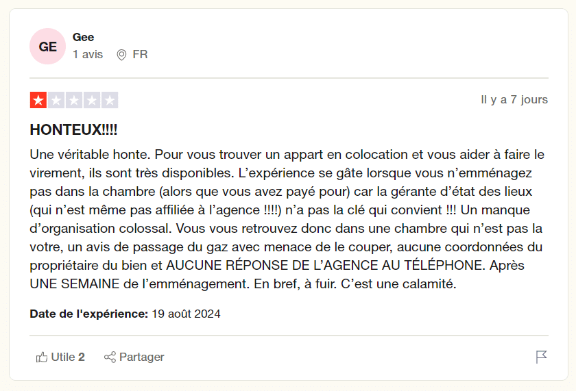 Avis négatif OQORO 2