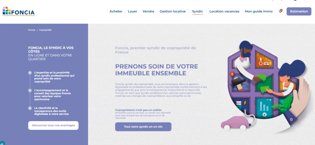 Foncia première page syndic