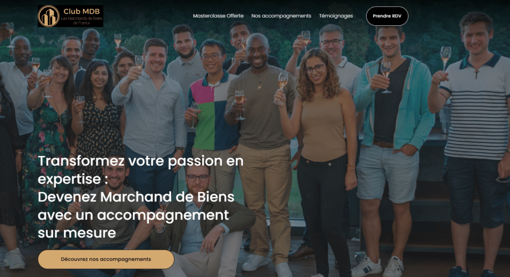 club MDB première page