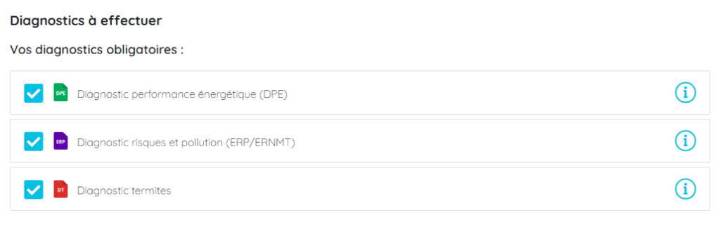 diagnostics obligatoires