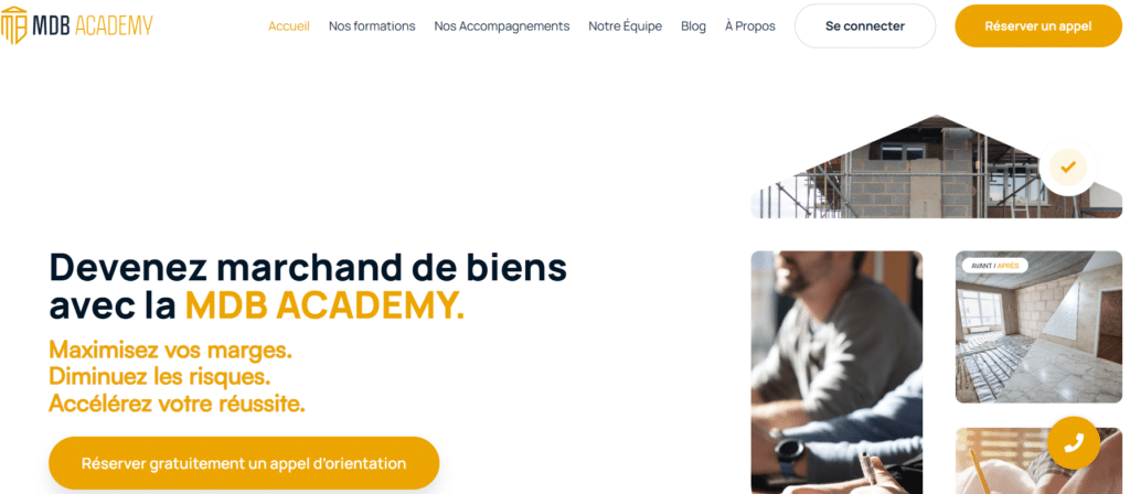 première page mdb academy