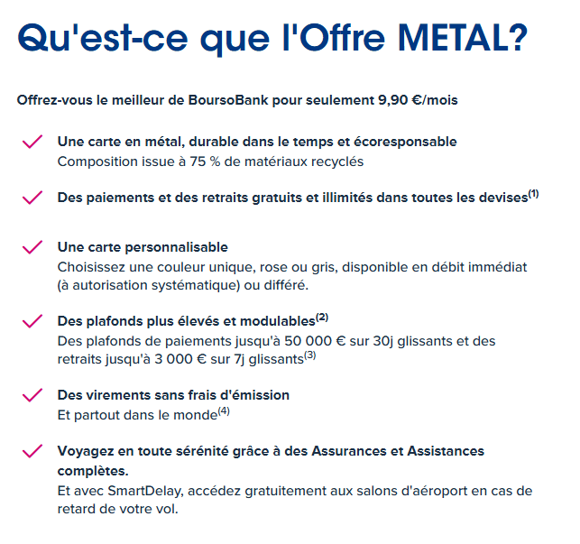 offre metal boursorama