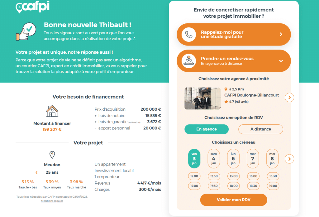 résultat questionnaire cafpi