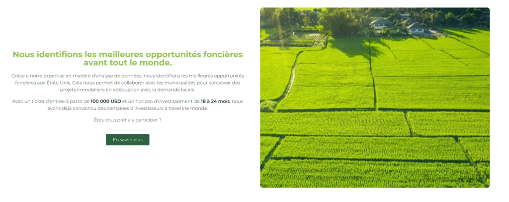 Landquire première page