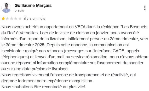 avis négatif ICADE