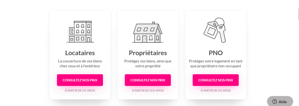 assurances proposées par lemonade
