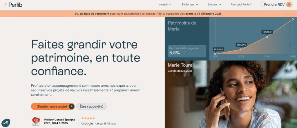 première page perlib