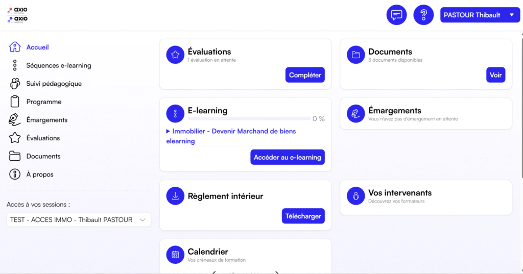 formation axio espace formé