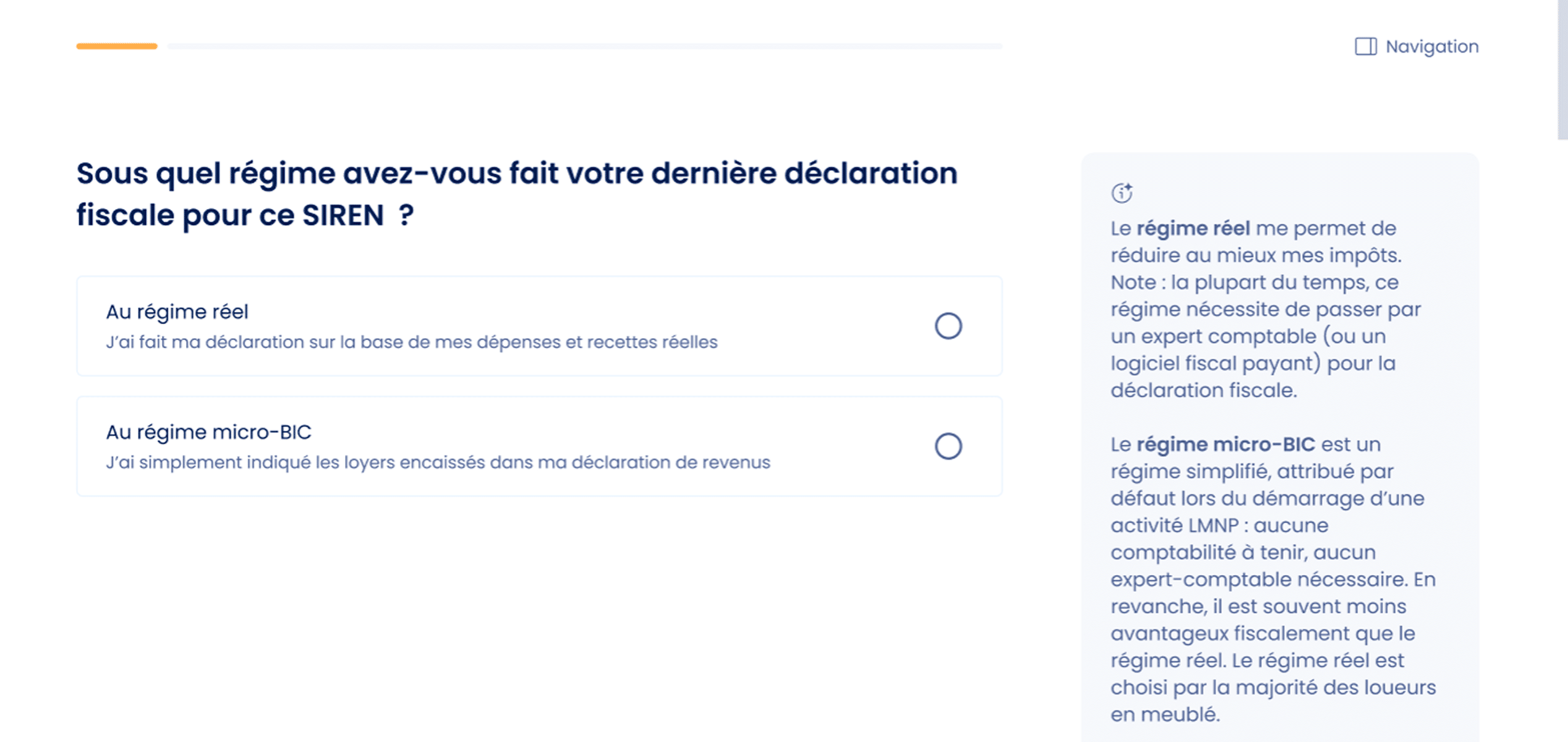 Assistant de déclaration des revenus LMNP sur BailFacile, questionnaire guidé